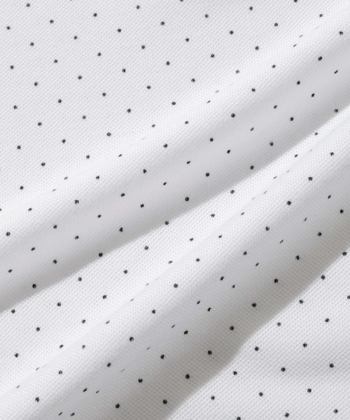 NAVY(ネイビー)の「【SARARI /サラリ】接触冷感 カノコドット柄 スキッパー 半袖ポロシャツ(ポロシャツ・メンズ・ブラック/ホワイト・S/M/L/XL)」の14枚目の写真