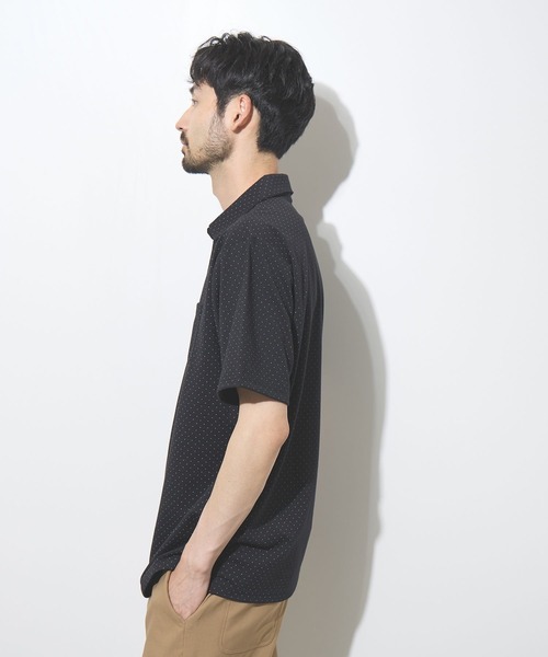 NAVY(ネイビー)の「【SARARI /サラリ】接触冷感 カノコドット柄 スキッパー 半袖ポロシャツ(ポロシャツ・メンズ・ブラック/ホワイト・S/M/L/XL)」の16枚目の写真