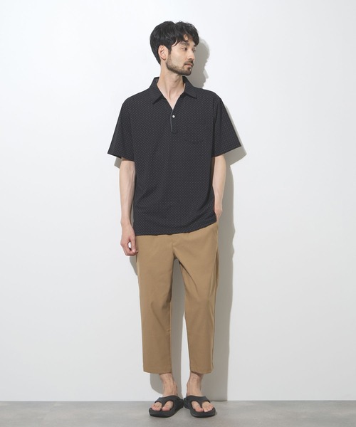 NAVY(ネイビー)の「【SARARI /サラリ】接触冷感 カノコドット柄 スキッパー 半袖ポロシャツ(ポロシャツ・メンズ・ブラック/ホワイト・S/M/L/XL)」の19枚目の写真