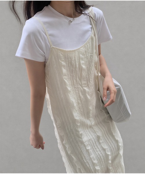 aimoha（アイモハ）の「ジャガードキャミワンピース（ワンピース・レディース・ブラック/ライトベージュ・FREE）」の12枚目の写真
