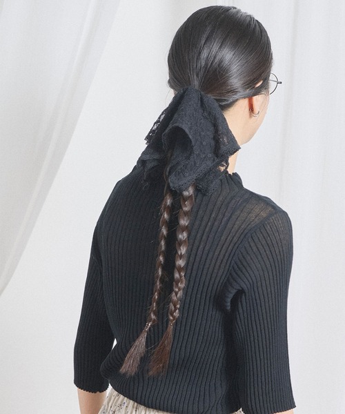fig Ｌondon（フィグロンドン）の「Hazel chouchou（シュシュ・レディース・ホワイト/ブラック・FREE）」の2枚目の写真