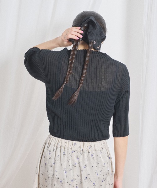 fig Ｌondon（フィグロンドン）の「Hazel chouchou（シュシュ・レディース・ホワイト/ブラック・FREE）」の6枚目の写真