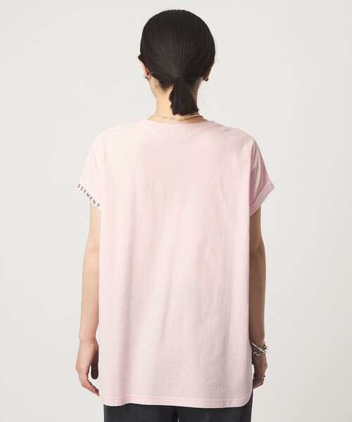 green label relaxing（グリーンレーベルリラクシング）の「【WEB限定】＜at ease＞エンブロイダリー カットソー（Tシャツ/カットソー・レディース・ダークブラウン/ライトピンク/ホワイト・FREE）」の6枚目の写真