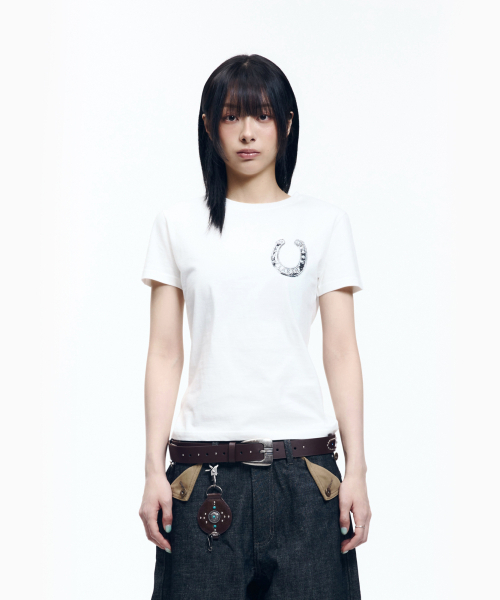 AAKAM(アーカム)の「Rodeo Saloon Half Top (White)(Tシャツ/カットソー・レディース・その他・1/2/3)」の3枚目の写真