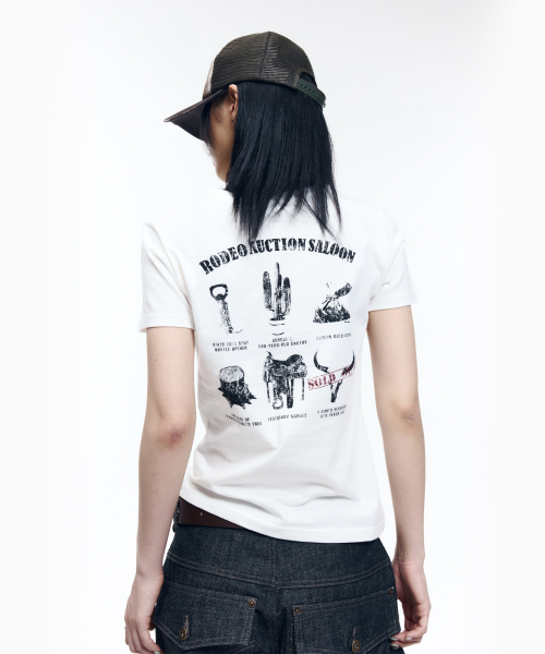 AAKAM(アーカム)の「Rodeo Saloon Half Top (White)(Tシャツ/カットソー・レディース・その他・1/2/3)」の4枚目の写真