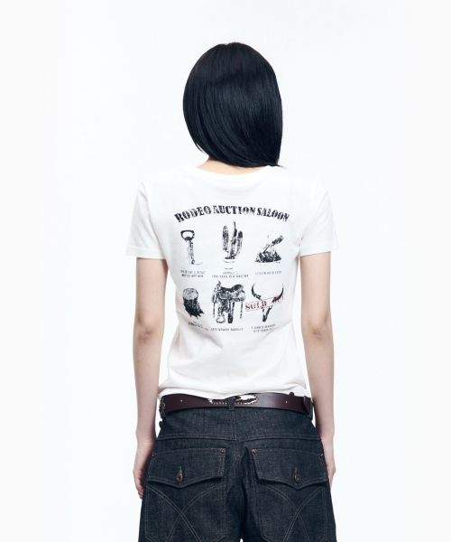 AAKAM(アーカム)の「Rodeo Saloon Half Top (White)(Tシャツ/カットソー・レディース・その他・1/2/3)」の10枚目の写真