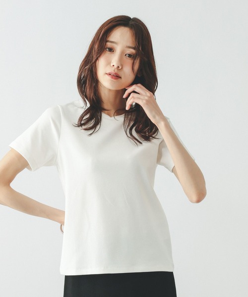 GLOBAL WORK(グローバルワーク)の「Fffit エフィット/汗染み軽減クルー/665852(Tシャツ/カットソー・レディース・ブラック/ダークブラウン/モカ/ホワイト系その他2・MEDIUM/SMALL/LARGE/X-LARGE)」の8枚目の写真