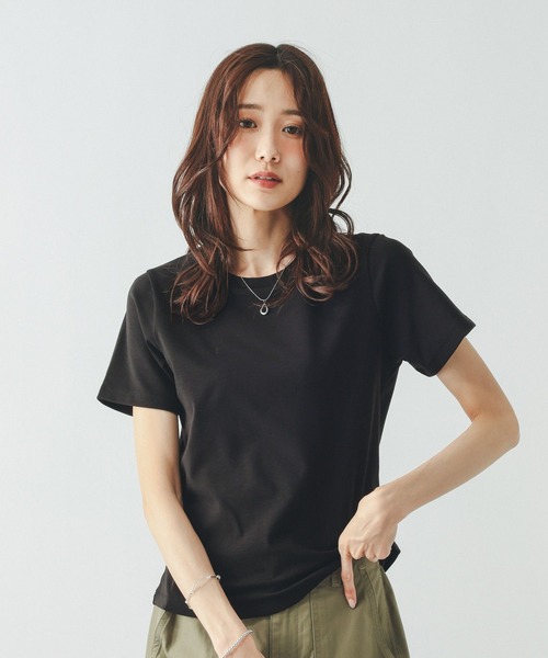 GLOBAL WORK(グローバルワーク)の「Fffit エフィット/汗染み軽減クルー/665852(Tシャツ/カットソー・レディース・ブラック/ダークブラウン/モカ/ホワイト系その他2・MEDIUM/SMALL/LARGE/X-LARGE)」の11枚目の写真