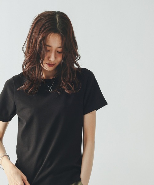 GLOBAL WORK(グローバルワーク)の「Fffit エフィット/汗染み軽減クルー/665852(Tシャツ/カットソー・レディース・ブラック/ダークブラウン/モカ/ホワイト系その他2・MEDIUM/SMALL/LARGE/X-LARGE)」の13枚目の写真