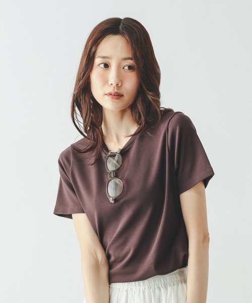 GLOBAL WORK(グローバルワーク)の「Fffit エフィット/汗染み軽減クルー/665852(Tシャツ/カットソー・レディース・ブラック/ダークブラウン/モカ/ホワイト系その他2・MEDIUM/SMALL/LARGE/X-LARGE)」の16枚目の写真