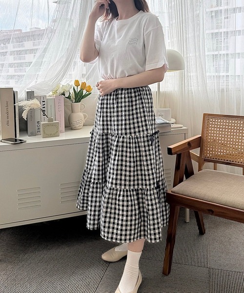 tunee(チュニー)の「シンプル英字ワンポイント半袖Tシャツ(hsyd)(Tシャツ/カットソー・レディース・ホワイト・LARGE)」の8枚目の写真