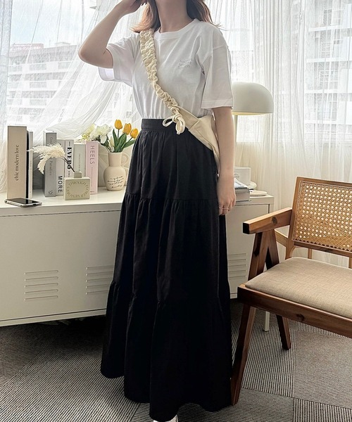 tunee(チュニー)の「シンプル英字ワンポイント半袖Tシャツ(hsyd)(Tシャツ/カットソー・レディース・ホワイト・LARGE)」の12枚目の写真