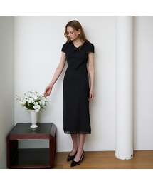 DEHEVE（デヘヴェ）の「Twist Layered Long Dress [Black]（ワンピース）」