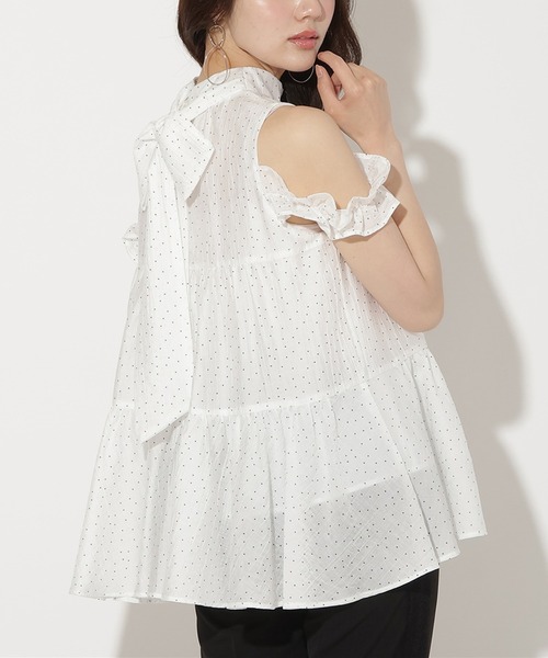 WILLSELECTION(ウィルセレクション)の「フリルスリーブティアードブラウス(シャツ/ブラウス・レディース・ブラック系その他/オフホワイト/イエロー/ピンク/ホワイト系その他・FREE)」の3枚目の写真