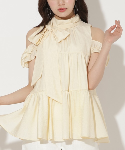 WILLSELECTION(ウィルセレクション)の「フリルスリーブティアードブラウス(シャツ/ブラウス・レディース・ブラック系その他/オフホワイト/イエロー/ピンク/ホワイト系その他・FREE)」の5枚目の写真
