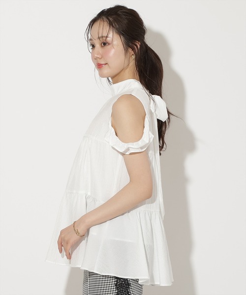 WILLSELECTION(ウィルセレクション)の「フリルスリーブティアードブラウス(シャツ/ブラウス・レディース・ブラック系その他/オフホワイト/イエロー/ピンク/ホワイト系その他・FREE)」の7枚目の写真