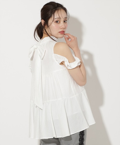 WILLSELECTION(ウィルセレクション)の「フリルスリーブティアードブラウス(シャツ/ブラウス・レディース・ブラック系その他/オフホワイト/イエロー/ピンク/ホワイト系その他・FREE)」の8枚目の写真