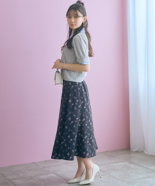 marun（マルン）の「＜大きいサイズ＞ダブルカラーショート丈カーディガン marun（カーディガン/ボレロ・レディース・ブラック系/グレー系・3L/LL/L/5L/4L）」の10枚目の写真