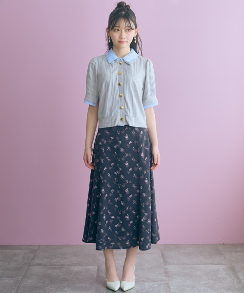 marun（マルン）の「＜大きいサイズ＞ダブルカラーショート丈カーディガン marun（カーディガン/ボレロ・レディース・ブラック系/グレー系・3L/LL/L/5L/4L）」の13枚目の写真