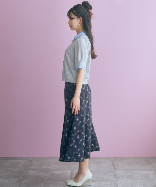 marun（マルン）の「＜大きいサイズ＞ダブルカラーショート丈カーディガン marun（カーディガン/ボレロ・レディース・ブラック系/グレー系・3L/LL/L/5L/4L）」の14枚目の写真