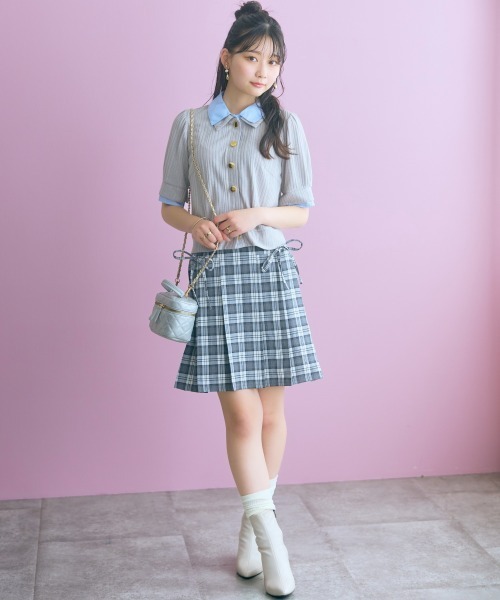 marun（マルン）の「＜大きいサイズ＞ダブルカラーショート丈カーディガン marun（カーディガン/ボレロ・レディース・ブラック系/グレー系・3L/LL/L/5L/4L）」の22枚目の写真
