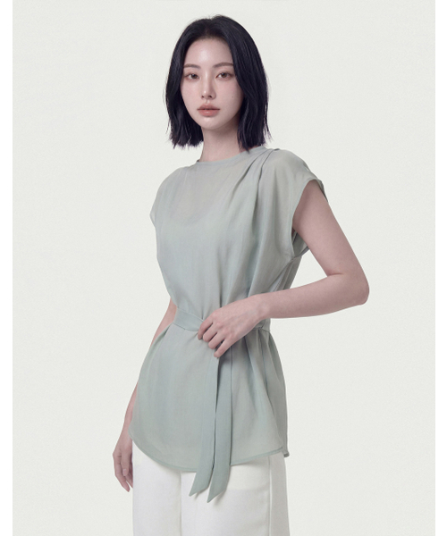 GIEMAR(ジエマル)の「ピンタックスリーブレスミント(シャツ/ブラウス・レディース・その他・SMALL/MEDIUM)」の3枚目の写真