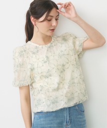 フラワーチュールボリュームブラウス / flower tulle volume blouse
