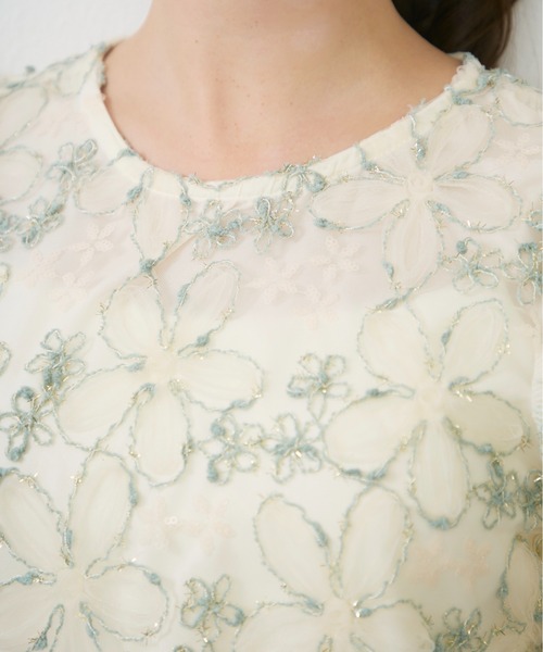 Lunea(ルネア)の「フラワーチュールボリュームブラウス / flower tulle volume blouse(シャツ/ブラウス・レディース・ピンク/グリーン/ホワイト・FREE)」の13枚目の写真