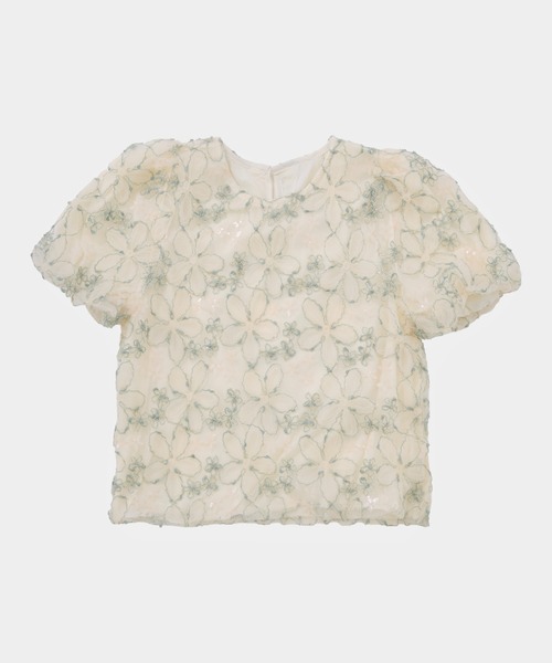 Lunea(ルネア)の「フラワーチュールボリュームブラウス / flower tulle volume blouse(シャツ/ブラウス・レディース・ピンク/グリーン/ホワイト・FREE)」の18枚目の写真