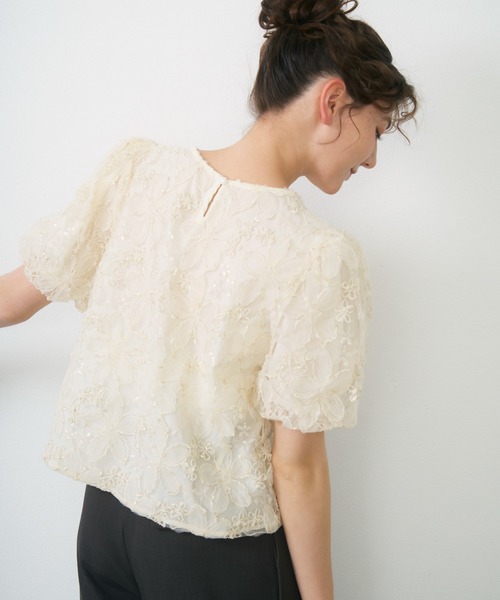 Lunea(ルネア)の「フラワーチュールボリュームブラウス / flower tulle volume blouse(シャツ/ブラウス・レディース・ピンク/グリーン/ホワイト・FREE)」の22枚目の写真