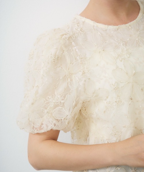 Lunea(ルネア)の「フラワーチュールボリュームブラウス / flower tulle volume blouse(シャツ/ブラウス・レディース・ピンク/グリーン/ホワイト・FREE)」の19枚目の写真