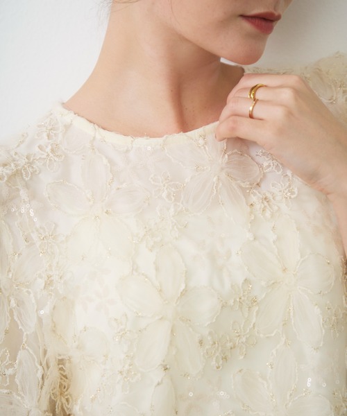 Lunea(ルネア)の「フラワーチュールボリュームブラウス / flower tulle volume blouse(シャツ/ブラウス・レディース・ピンク/グリーン/ホワイト・FREE)」の20枚目の写真