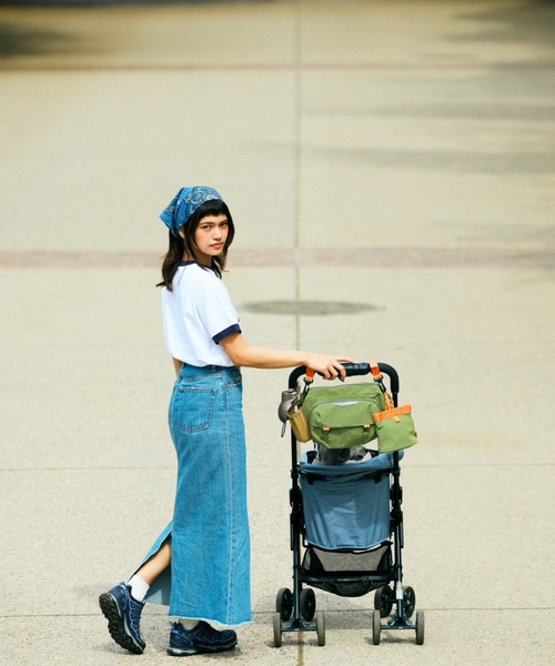 UNIVERSAL OVERALL(ユニバーサルオーバーオール)の「UNIVERSAL OVERALL / UOD / 3WAY OSANPO BAG / お散歩バッグ(ウエスト・ショルダー・ボディバッグ)(ボディバッグ/ウエストポーチ・キッズ・グリーン系その他2/ブラック・F)」の6枚目の写真