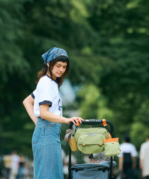 UNIVERSAL OVERALL(ユニバーサルオーバーオール)の「UNIVERSAL OVERALL / UOD / 3WAY OSANPO BAG / お散歩バッグ(ウエスト・ショルダー・ボディバッグ)(ボディバッグ/ウエストポーチ・キッズ・グリーン系その他2/ブラック・F)」の8枚目の写真