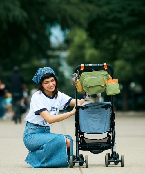 UNIVERSAL OVERALL(ユニバーサルオーバーオール)の「UNIVERSAL OVERALL / UOD / 3WAY OSANPO BAG / お散歩バッグ(ウエスト・ショルダー・ボディバッグ)(ボディバッグ/ウエストポーチ・キッズ・グリーン系その他2/ブラック・F)」の7枚目の写真