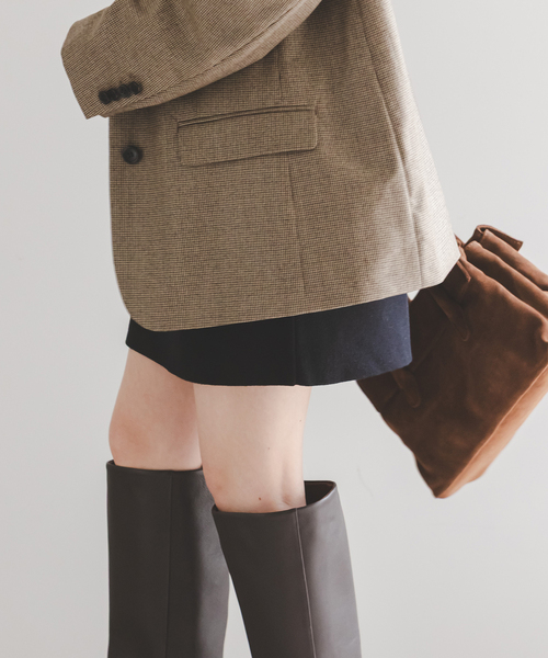Noble（ノーブル）の「《追加・新色》接結タック編みミニスカート