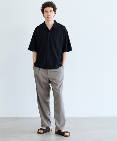 coca（coca）（コカ）の「ポリエステルツイルワンタックテーパードパンツ（スラックス・メンズ・グレー/ブラック・L/XL/M）」の3枚目の写真