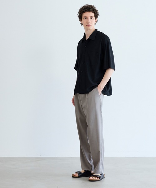 coca（coca）（コカ）の「ポリエステルツイルワンタックテーパードパンツ（スラックス・メンズ・グレー/ブラック・L/XL/M）」の4枚目の写真