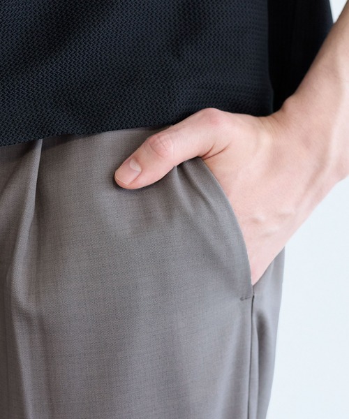 coca（coca）（コカ）の「ポリエステルツイルワンタックテーパードパンツ（スラックス・メンズ・グレー/ブラック・L/XL/M）」の7枚目の写真