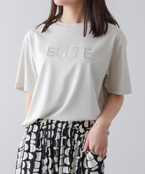 Bou Jeloud(ブージュルード)の「刺しゅうロゴT(Tシャツ/カットソー・レディース・オフホワイト/ブラック/ベージュ・FREE)」の12枚目の写真
