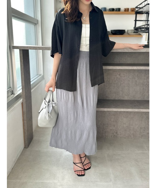 fifth（フィフス）の「【SETUP対応】半袖シャツ（シャツ/ブラウス・レディース・ホワイト/ベージュ/ブラック・M）」の8枚目の写真