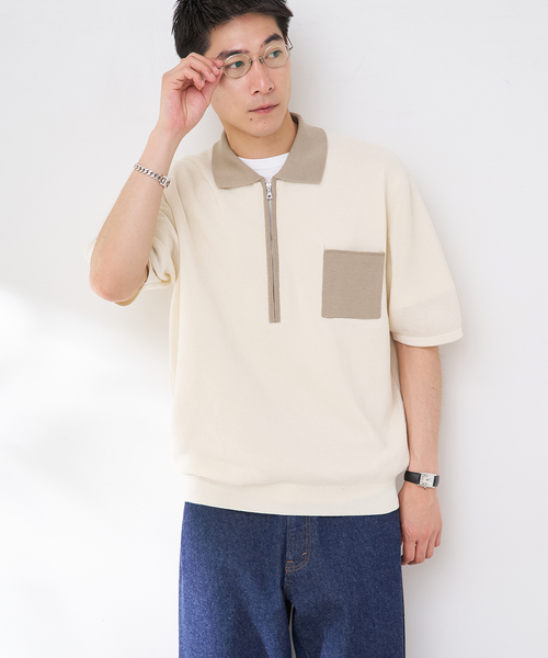 Long ZIP Garter Polo Shirt