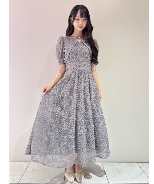 Cupid Heart(キューピッドハート)の「【Cupid Heart】結婚式用!Bloom noirドレス(ドレス・レディース・ブラック/グレー/イエロー・MEDIUM)」の1枚目の写真