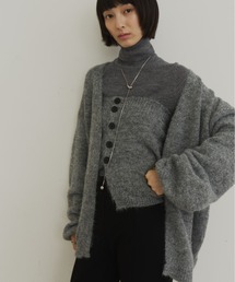 Lutim by u（ルチバイユー）の「Volume knit cardigan & bare bustier ensemble / ボリュームニットカーデ＆ベアビスチェアンサンブル（カーディガン/ボレロ）」