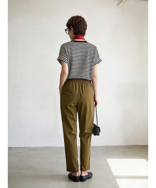 Sew loop(ソーループ)の「綿麻混リラックスストレートパンツ(スラックス・レディース・ブラック/ブラウン/オリーブ・L/M/S)」の7枚目の写真