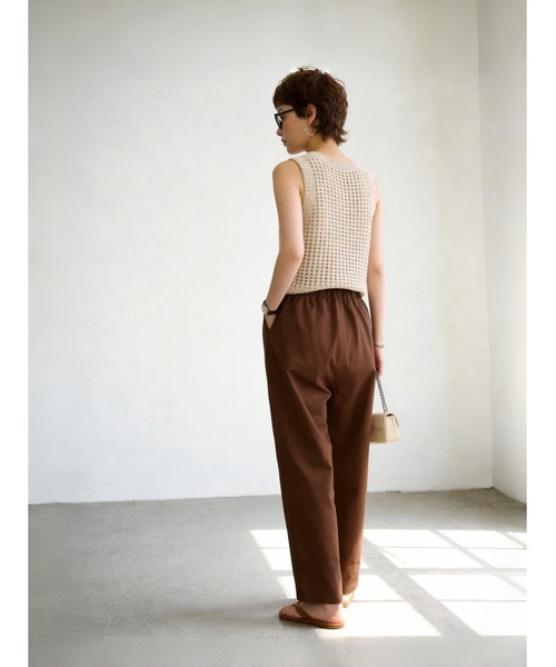 Sew loop(ソーループ)の「綿麻混リラックスストレートパンツ(スラックス・レディース・ブラック/ブラウン/オリーブ・L/M/S)」の13枚目の写真