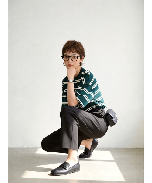Sew loop(ソーループ)の「綿麻混リラックスストレートパンツ(スラックス・レディース・ブラック/ブラウン/オリーブ・L/M/S)」の18枚目の写真