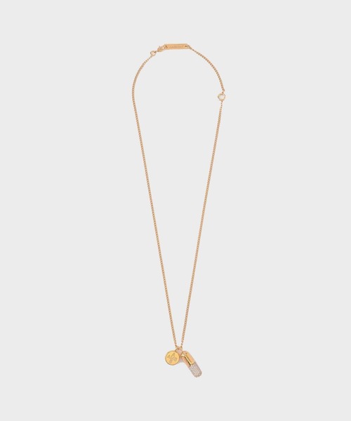 AMBUSH(アンブッシュ)の「【AMBUSH】PAVE PILL CHARM NECKLACE PAVE PILL CHARM NECKLACE(ネックレス・メンズ・Silver/GOLD・FREE)」の1枚目の写真