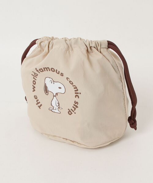 SNOOPY(スヌーピー)の「SNOOPY スヌーピー トートバッグL 収納用巾着袋付き(トートバッグ・レディース・ベージュ・FREE)」の2枚目の写真