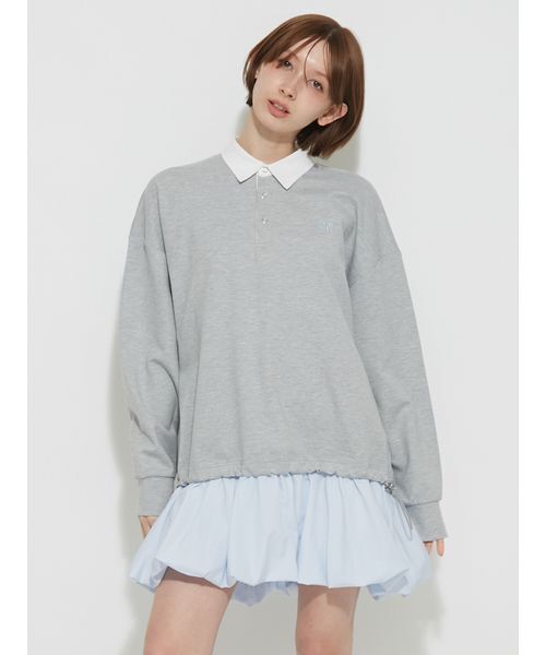 FURFUR(ファーファー)の「【WEB限定カラー】ドッキングラガースウェットワンピース(ワンピース・レディース・グレー/ネイビー/ブラック/その他・F)」の2枚目の写真